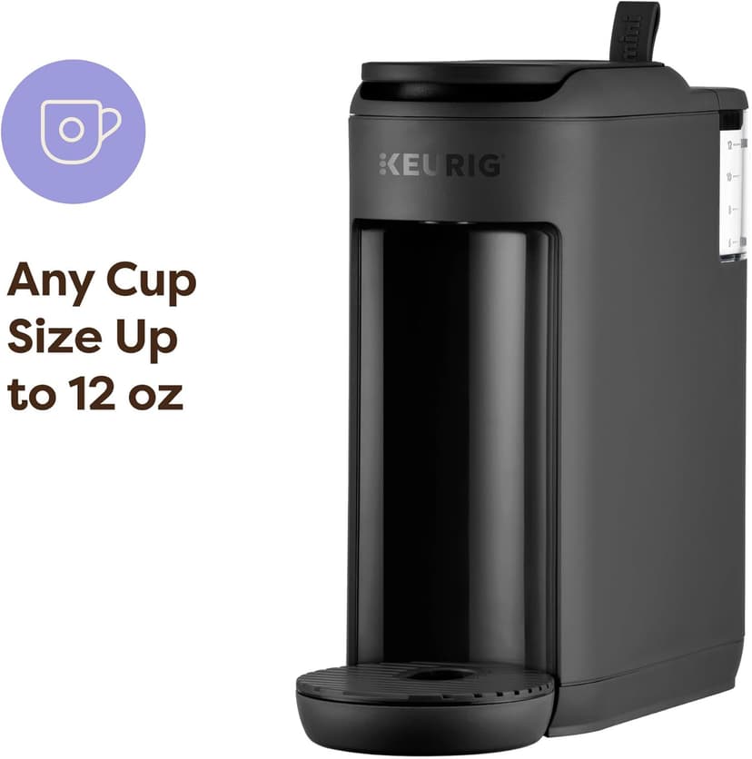 Keurig K-Mini Mate Single Serve K-Cup Pod Coffee Maker, Brews Up to 12 oz Cup, Compact Portable Coffee Machine for Small Spaces, Great For Dorms & Offices, Black