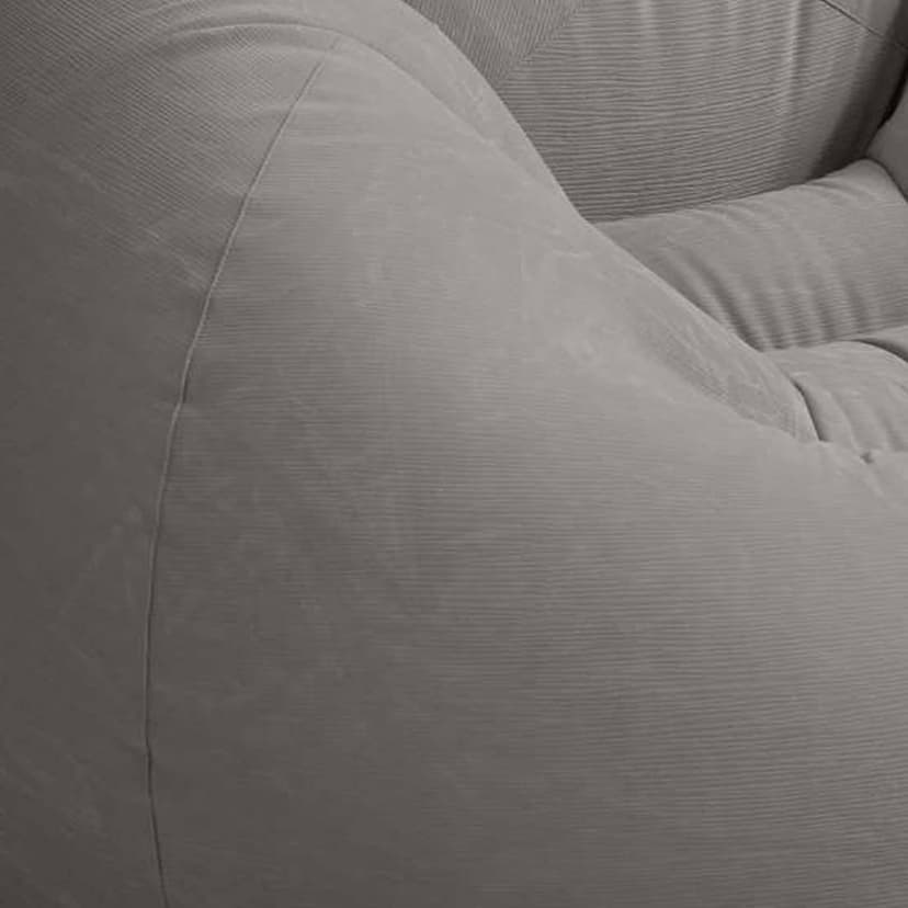 INTEX 68579EP Beanless Bag Inflatable Lounge Chair: Corduroy Textured Flocking – Durable Vinyl – Folds Compactly – 220lb Weight Capacity – 45" x 45" x 28"