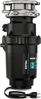 Moen Prep Series PRO 1/2 HP Continuous Feed Compact Garbage Disposal, Power Cord Included, GXP50C