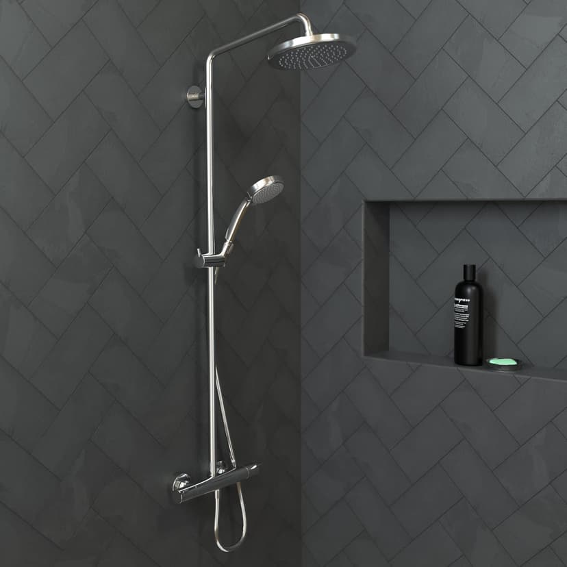 hansgrohe Croma 9-inch Showerhead Premium Modern 1-Spray RainAir Air Infusion with Airpower with QuickClean in Chrome, 26465001