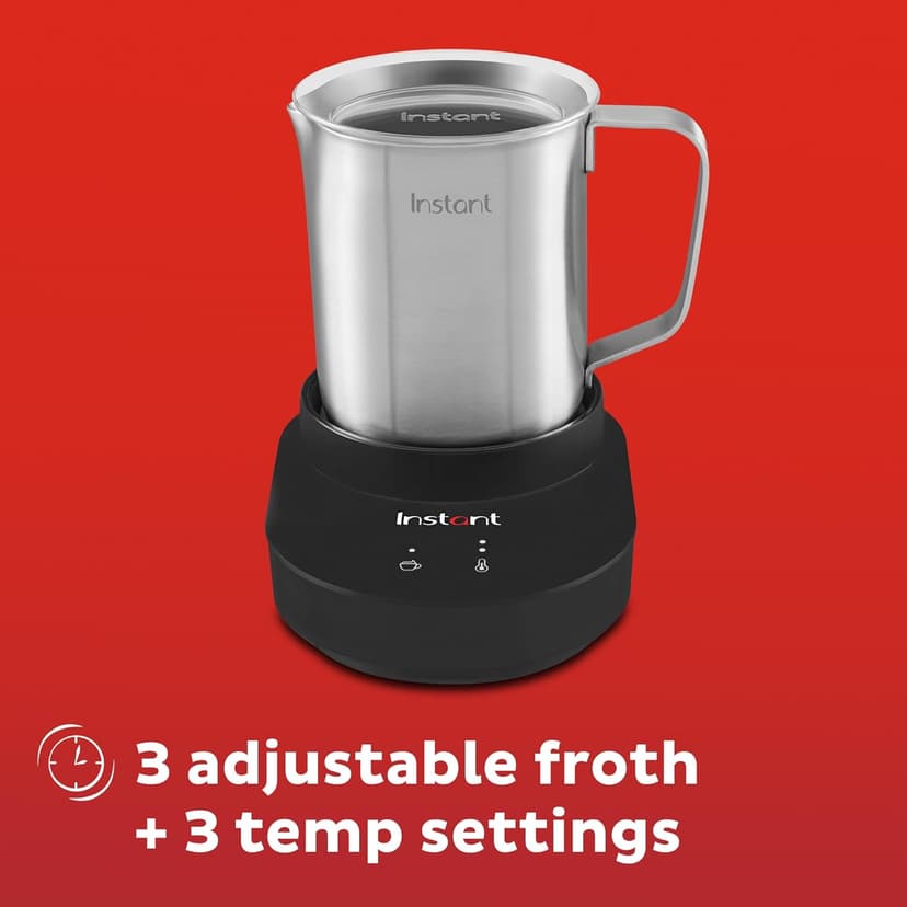 Instant Pot Instant Magic Froth 9-in-1 Electric Milk Steamer and Frother,17oz Stainless Steel Pitcher,Hot and Cold Foam Maker and Milk Warmer for Lattes,Cappuccinos,Macchiato
