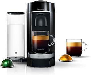 Nespresso VertuoPlus Deluxe Coffee and Espresso Machine by De'Longhi, 37 Oz, Black