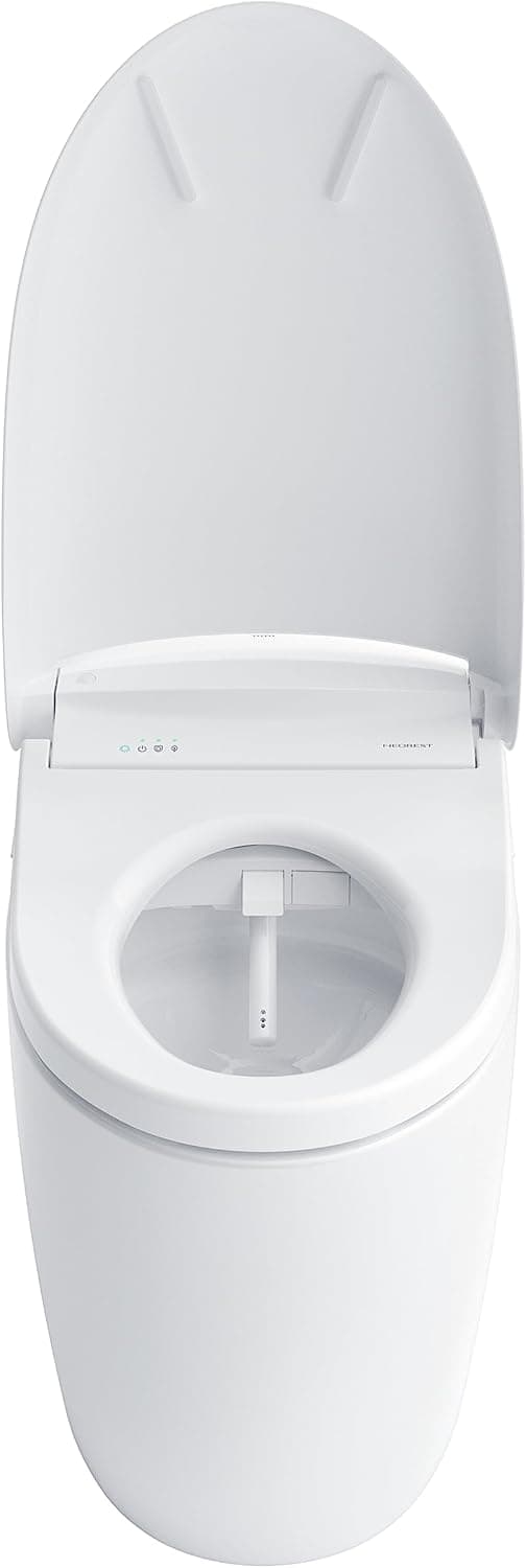 TOTO NEOREST RS Dual Flush 1.0 or 0.8 GPF Toilet with Intergeated Bidet Seat & EWATER+, Cotton White - MS8341CUMFG#01