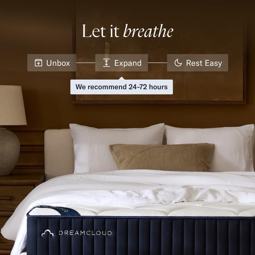 DreamCloud Classic 12" Queen Mattress - Memory Foam (New Version) - 365 Night Trial - Fiberglass Free - Forever Warranty - Mattress in a Box - CertiPUR-US® Certified