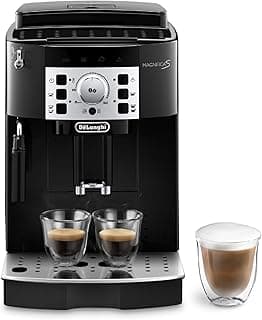 De'Longhi Magnifica S Automatic Espresso Machine with Milk Frother for Hot Coffee Drinks Recipes, Soft-Touch Control Panel, Black, ECAM22110B