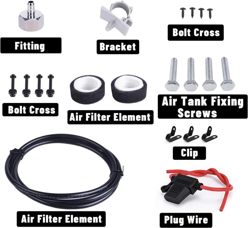 150 PSI Air Compressor with 1.6 Gallon Air Tank Aluminum Air Compressor Onboard System 12V 1/4NPT for Train Truck Trailer Train Auto Air Lift Suspension Heavy Duty Air Horn Compressor
