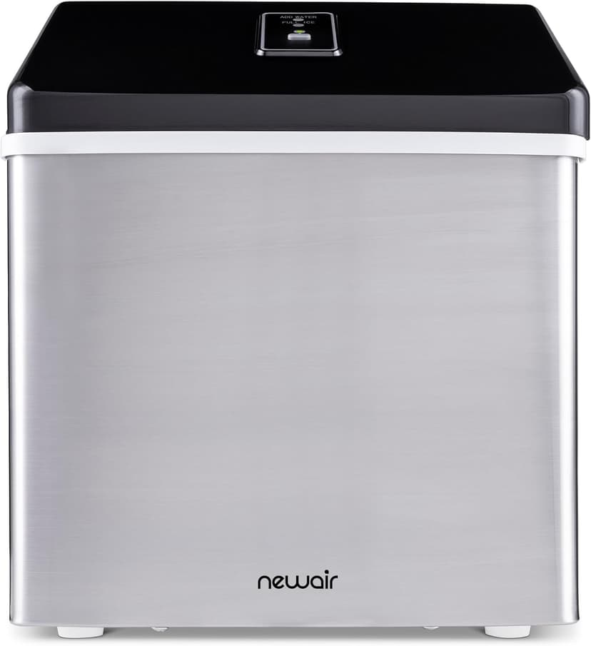 Newair Silver Countertop Ice Maker Machine, Compact Automatic Ice Maker, Cubes Ready in Under 15 Minutes, Portable Ice Cube Maker, Perfect for Home/Kitchen/Office/Bar