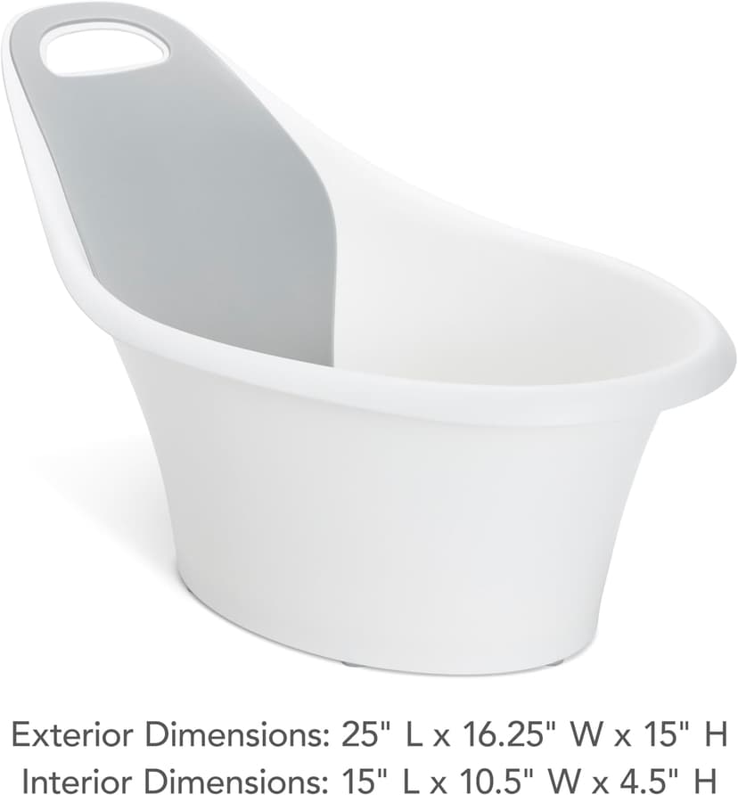 Munchkin® Sit & Soak™ Baby Bath Tub, 0-12 Months, White, 25 x 16.25 x 15 Inch