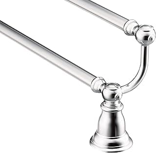 Moen YB5422CH Kingsley 24-Inch Bathroom Double -Towel Bar, Chrome