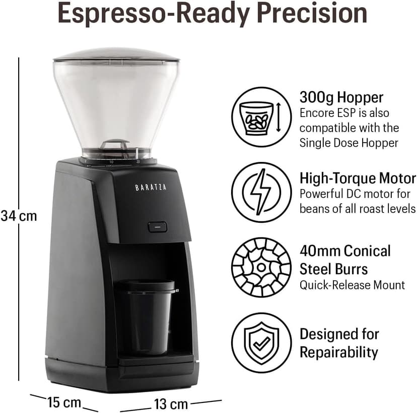 Baratza Encore ESP Coffee Grinder ZCG495BLK, Black