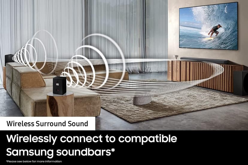 SAMSUNG SWA-9200S Wireless Rear Speaker Kit, Upgrade Soundbar System to True Surround Sound Experience, 2022