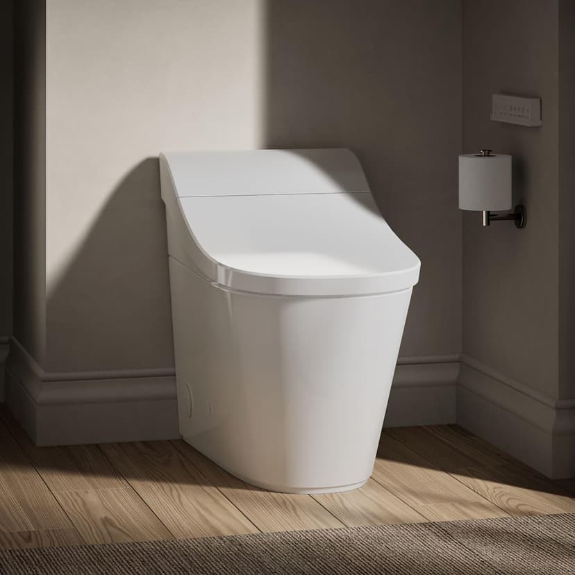 KOHLER K-29777-PA-0 Innate Smart Toilet, White, One-piece Elongated Style, Dual-flush with Integrated Personal Cleansing