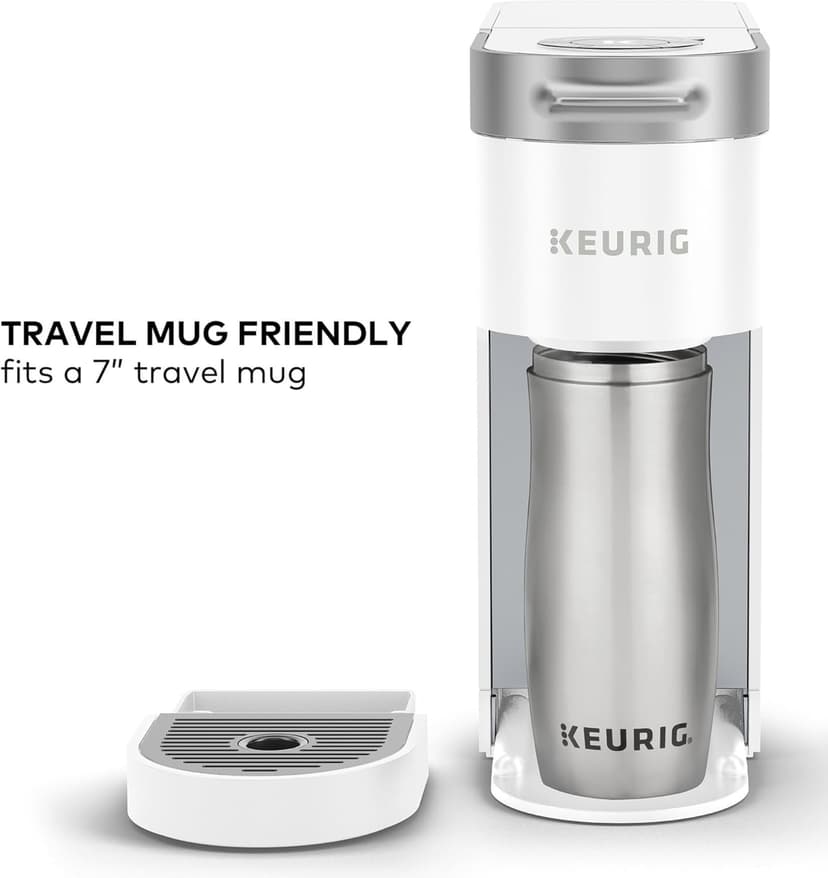 Keurig K-Slim Single Serve K-Cup Pod Coffee Maker, Multistream Technology, 3 Brew Sizes, Slim and Sleek Design, 46oz Removable Reservoir, White