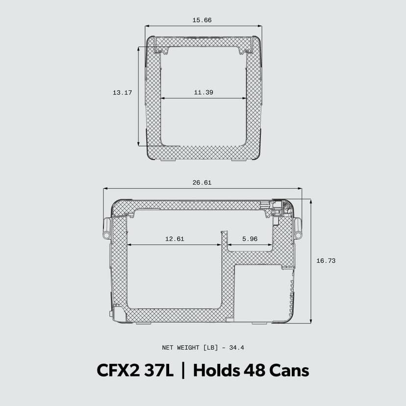 Dometic CFX2 37-Liter Portable Refrigerator and Freezer, Powered by AC/DC