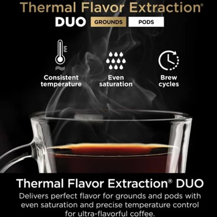 Ninja CFP101 DualBrew Hot & Iced Coffee Maker, Black - (Renewed) Bundle with 2 Year Enhanced Protection Pack