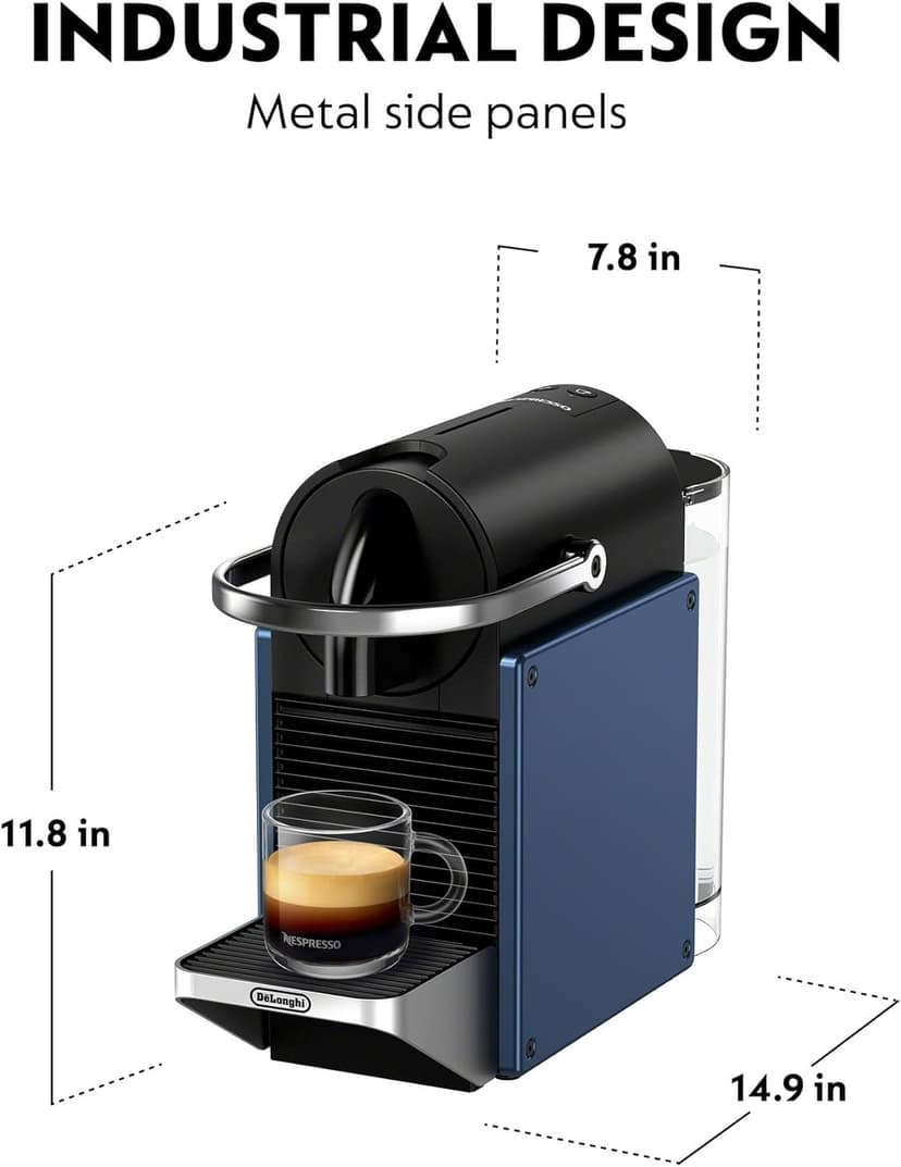Nespresso Pixie Espresso Machine by De'Longhi, Dark Blue