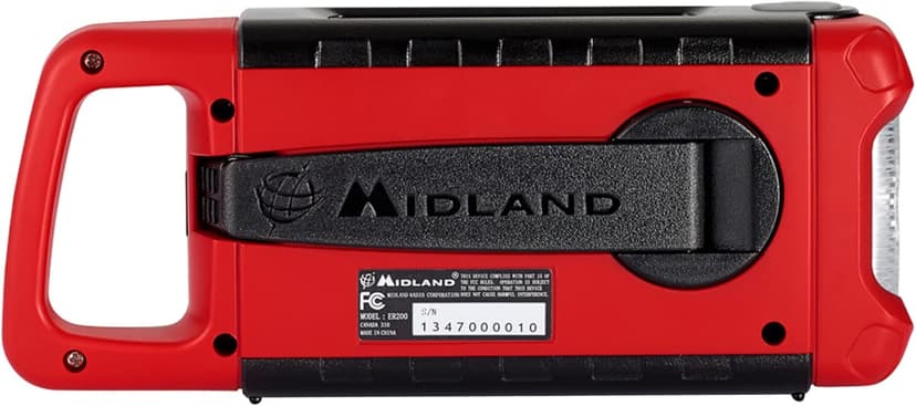 Midland ER210 NOAA Emergency Weather Radio - Compact, Crank, Weather Alerts, AM/FM Radio, Multiple Power Sources, SOS Emergency Flashlight