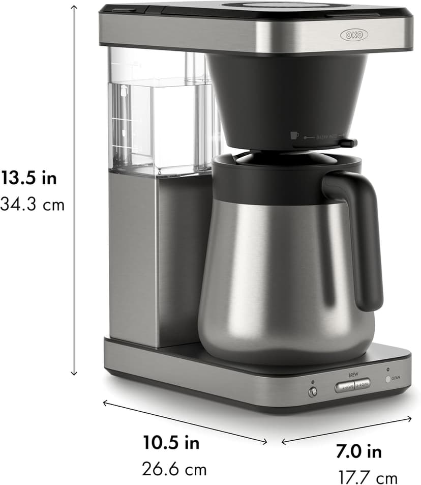 OXO Brew 8 Cup Coffee Maker, Stainless Steel,Black