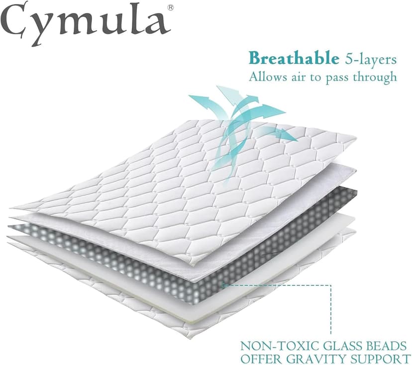 CYMULA Weighted Blanket for Adults (20lbs 80"x87" King Size) - Cooling Breathable Heavy Blankets for Summer Winter - Ultra Microfiber Soft Comfort Blanket with Glass Beads - Gifts for Men/Women