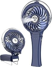 HandFan Upgraded Portable Handheld Misting Fan, Rechargeable Personal Mister Fan, Spray Water Mist Fans, Foldable Mini Cooling Hand Fans for Summer Beach Travel Concerts, Gifts for Women(Royal Blue)