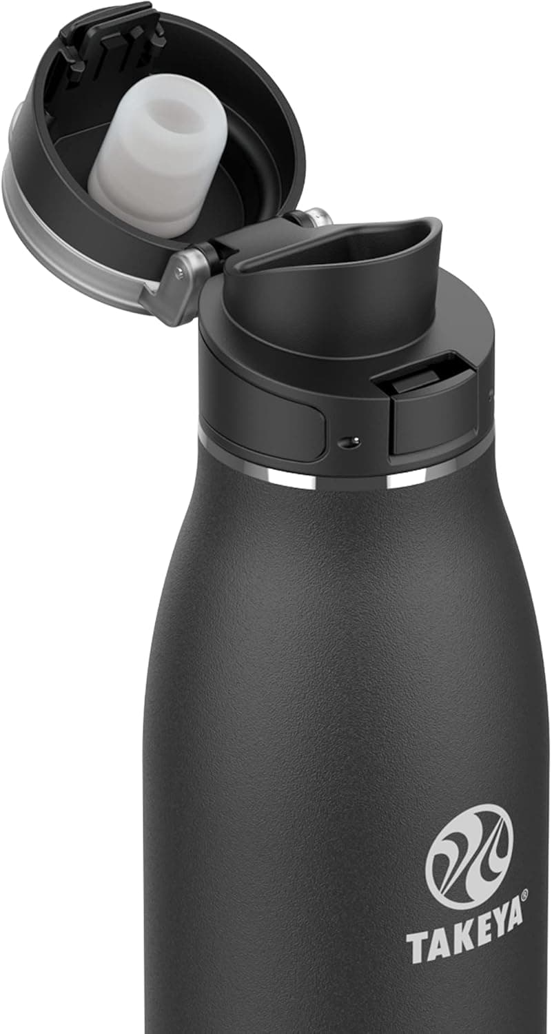 Takeya Traveler Insulated Travel Mug, Leak Proof Lid, 17 Ounce, Onyx