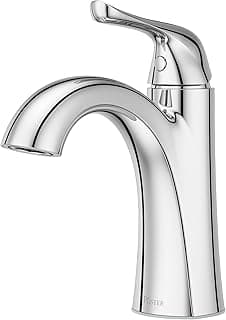 Pfister Willa Bathroom Sink Faucet, Single Control, 1-Handle, Single Hole, NSF Certified, Polished Chrome Finish, LF042MALCC