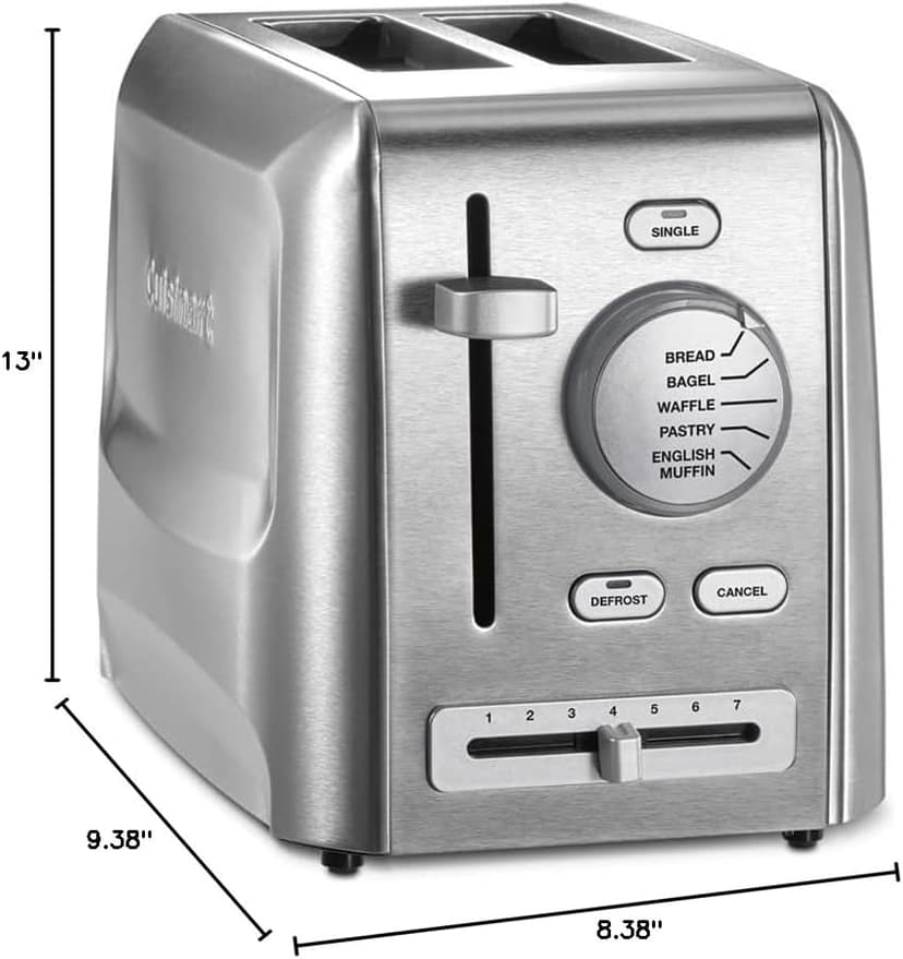 Cuisinart CPT-620 2-Slice Custom Select Toaster, Stainless Steel