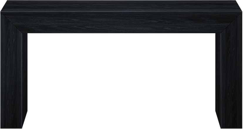 Plank+Beam Grand Console Table, 66 Inch Modern Solid Wood Sofa Table, Narrow Entryway Table for Hallway, Behind The Couch, Living Room, Foyer, Black Wirebrush