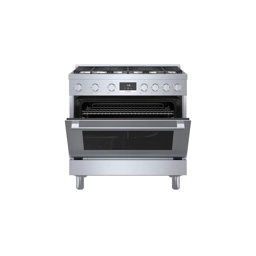 Bosch 800 Series 36 in. 3.5 cu. ft. Industrial Style Gas Range with 6-Burners in Stainless Steel HGS8655UC