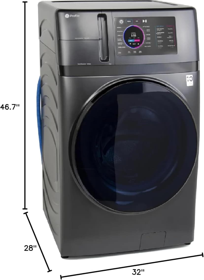 GE Profile PFQ97HSPVDS 28 Inch Smart Front Load Washer/Dryer Combo with 4.8 cu.ft. Capacity, 12 Wash Cycles, 14 Dryer Cycles