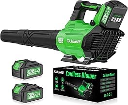 Cordless Leaf Blower – 3-Speed Settings, 580 CFM / 160 MPH Powerful Electric Blower with 2 × 4.0Ah Batteries and Charger, Ideal for Lawn Maintenance, Yard Work, and Garage Cleanup