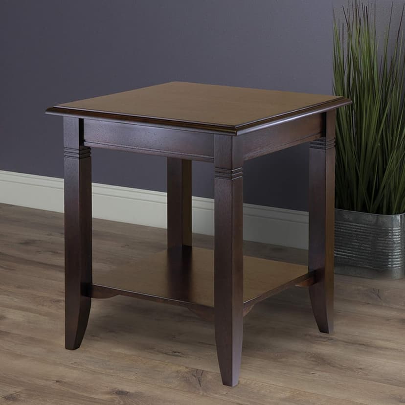 Winsome Nolan End Table, for Living Room, Bedroom, Cappuccino