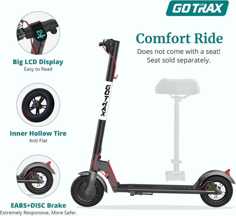 Gotrax GXL V2 Electric Scooter, 8.5" Solid Tire, Max 9 Mile and 15.5Mph Speed Power by 250W Motor, Lightweight 25.95lb, Cruise Control Aluminum Alloy Frame Foldable Commuting Escooter for Adults 13+