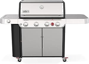 Weber Genesis S-435 Liquid Propane Gas Grill, Stainless Steel