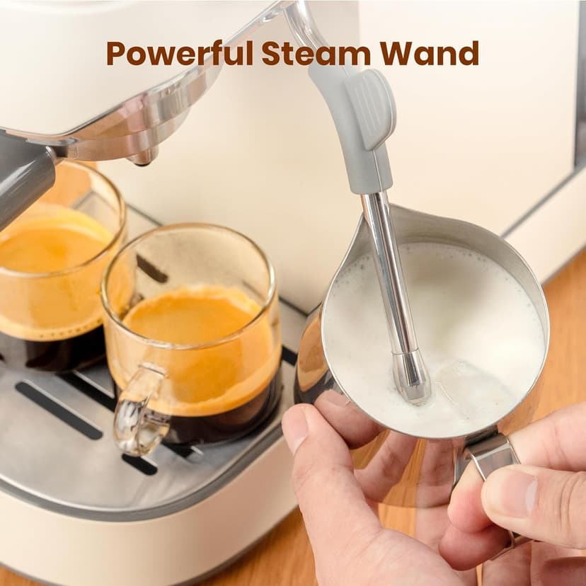Gevi 20 Bar Espresso Coffee Machine with Burr Grinder Set | 35 Precise Grind Settings | Milk Frother for Latte Cappuccino | Professional Home Barista Kit | Gift for Coffee Lovers