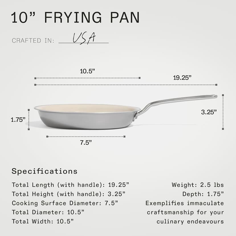Made In Cookware - 7-Piece Ceramic Non Stick Pot and Pan Set (Stainless Handle) - 5-Ply Stainless Clad - Professional Cookware - Crafted in Italy - Induction Compatible