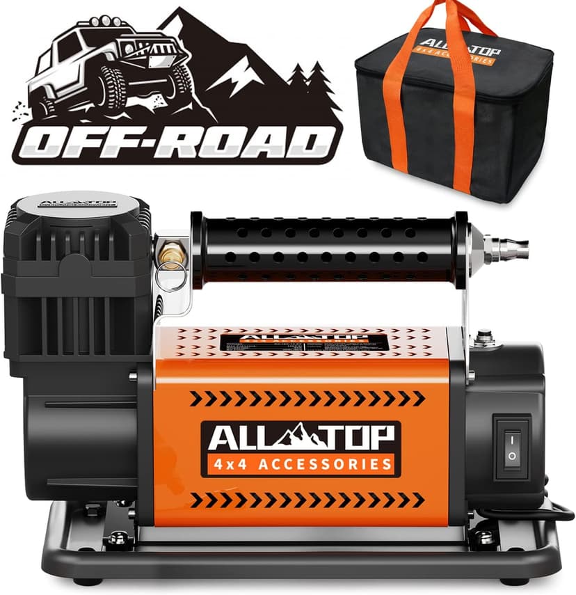 ALL-TOP Air Compressor Kit, 12V Portable Inflator 7.06CFM, Offroad Air Compressor for Truck ,Air Pump for Car Heavy Duty, Max 150PSI for SUV 4x4 Vehicle RV Tire