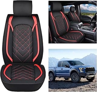 Nilight Car Seat Covers Custom Fit 2009-2024 F150 and 2017-2024 F250 F350 F450 Waterproof Wear-Resistant Leather Anti Slip Cushion Set (2PCS Front Seats Cover)
