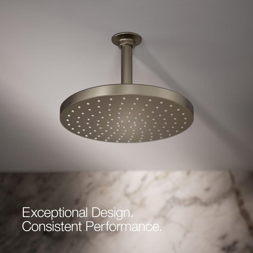 Kohler 76465-G-BN Awaken® 10" single-function rainhead, 1.75 gpm, Vibrant Brushed Nickel