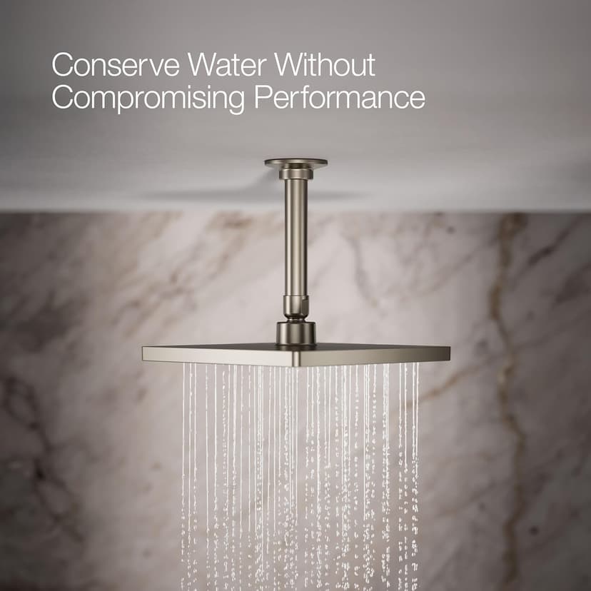 Kohler 26148-BN Honesty® 8" single-function rainhead, 2.5 gpm, Vibrant Brushed Nickel