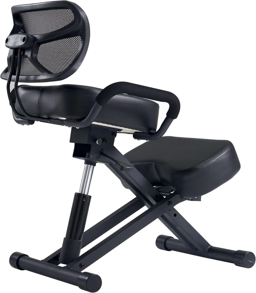 Master Massage Ergonomic Kneeling Chair with Back Support for Office -Posture Chair with Angled Seat and Backrest for Home and Office-Posture Correction Stool-Improve Your Posture