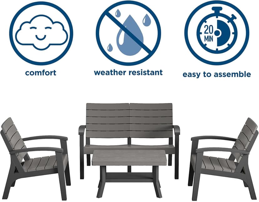 COSCO 4 Piece Resin Conversation Set