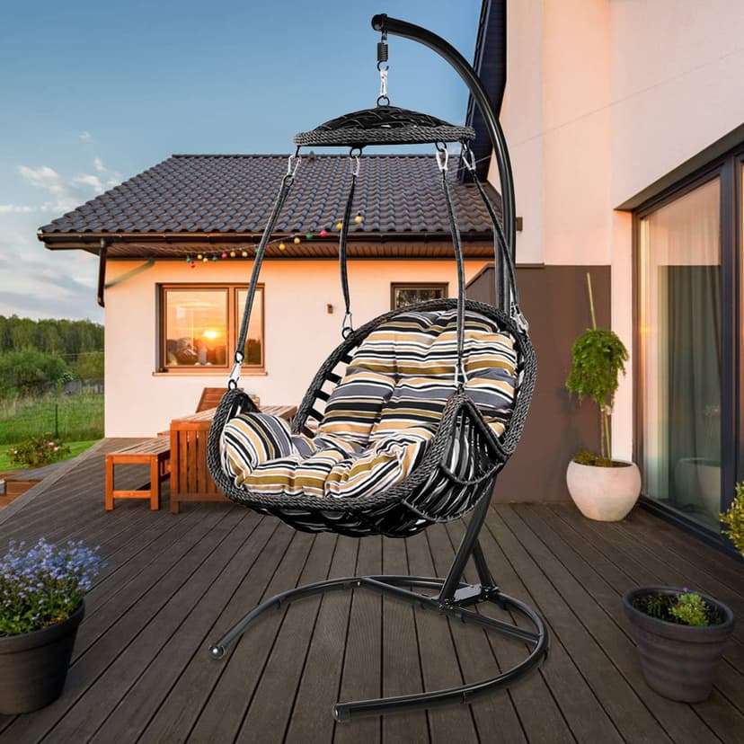 Hanging Chair Stand (Stand Only), Hammock Chair Stand for Indoor Outdoor, Heavy Duty 330 Pound Weight Capacity