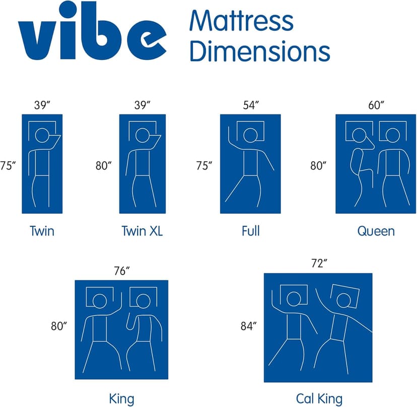 Vibe Gel Memory Foam Mattress, 12-Inch CertiPUR-US Certified Bed-in-a-Box, King, White