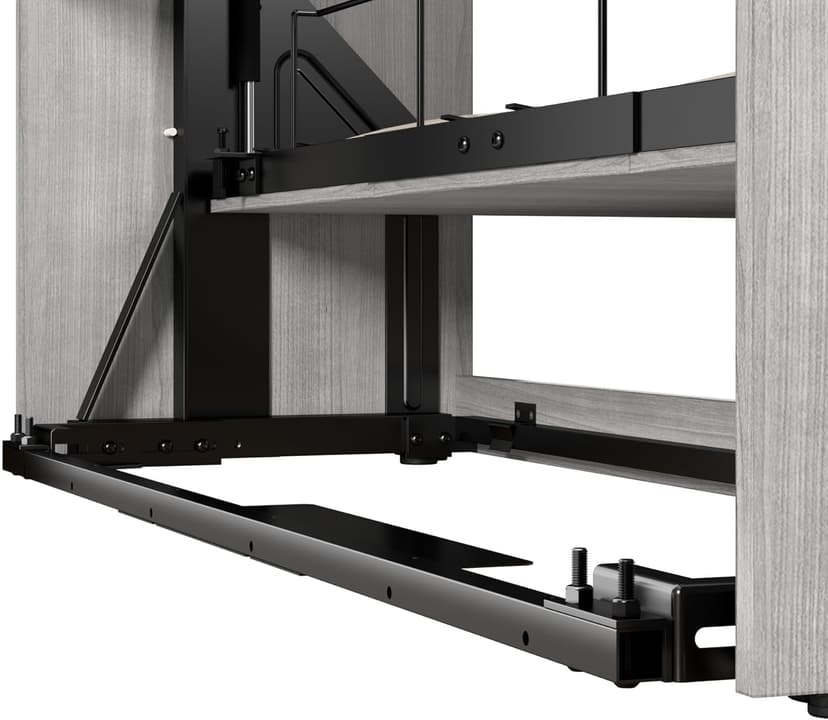 Bestar Claremont Full Murphy Bed with Closet Organizer (79W) in Platinum Gray, Sleeping Arrangement for Multipurpose Room