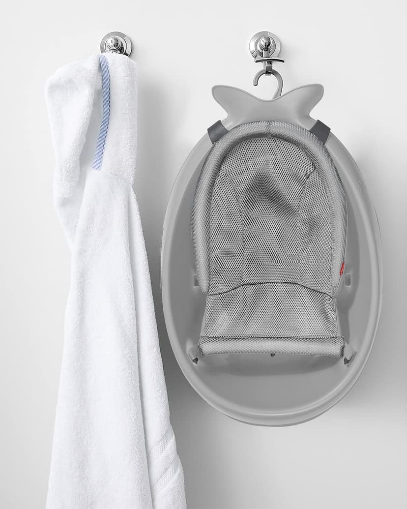 Skip Hop Infant Bath Tub 3-Stage Grow With Baby Smart Sling MOBY Bathtub Grey Age 0+