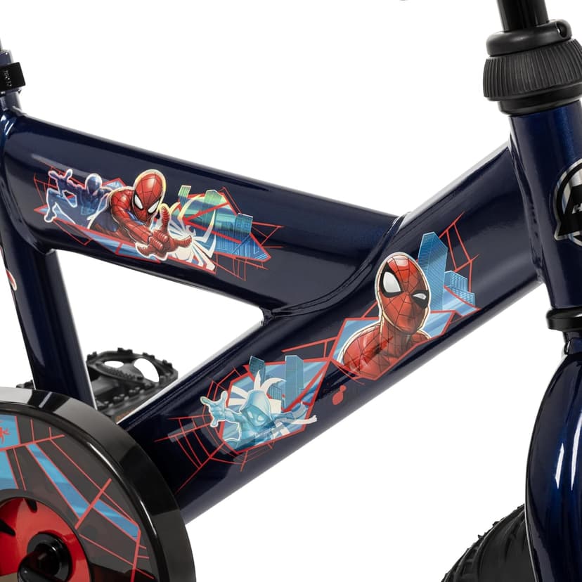 Huffy Disney and Marvel 12/16 Inch Boy's Bike for Kids, Multiple Color Options and Designs Available, Ideal for Ages 3+ Years Old, Removable Training Wheels, Adjustable Seat, Simple Coaster Brake