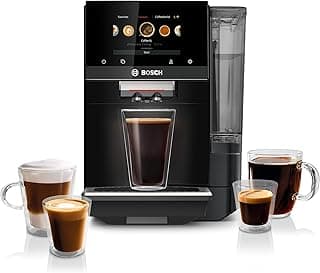 Bosch 800 Series Fully Automatic Espresso Machine – 35 Drinks, Cold Brew, Double Cup, Milk Hose, Ceramic Grinder, Smart Features, in Black