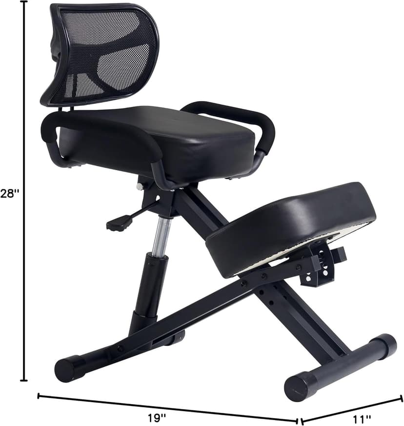 Master Massage Ergonomic Kneeling Chair with Back Support for Office -Posture Chair with Angled Seat and Backrest for Home and Office-Posture Correction Stool-Improve Your Posture