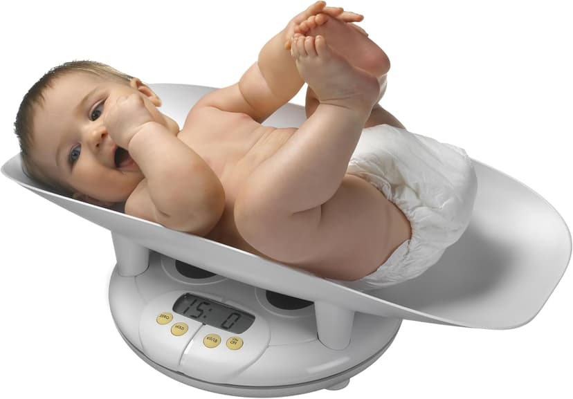Salter Baby, Toddler, Pet Scale, Perfect Readings for Before and After Feedings and Parents and Breeders, 3-in-1 Function, Designed for Infants, Toddlers, and Pets, Hold Button, 44 LB Capacity, White